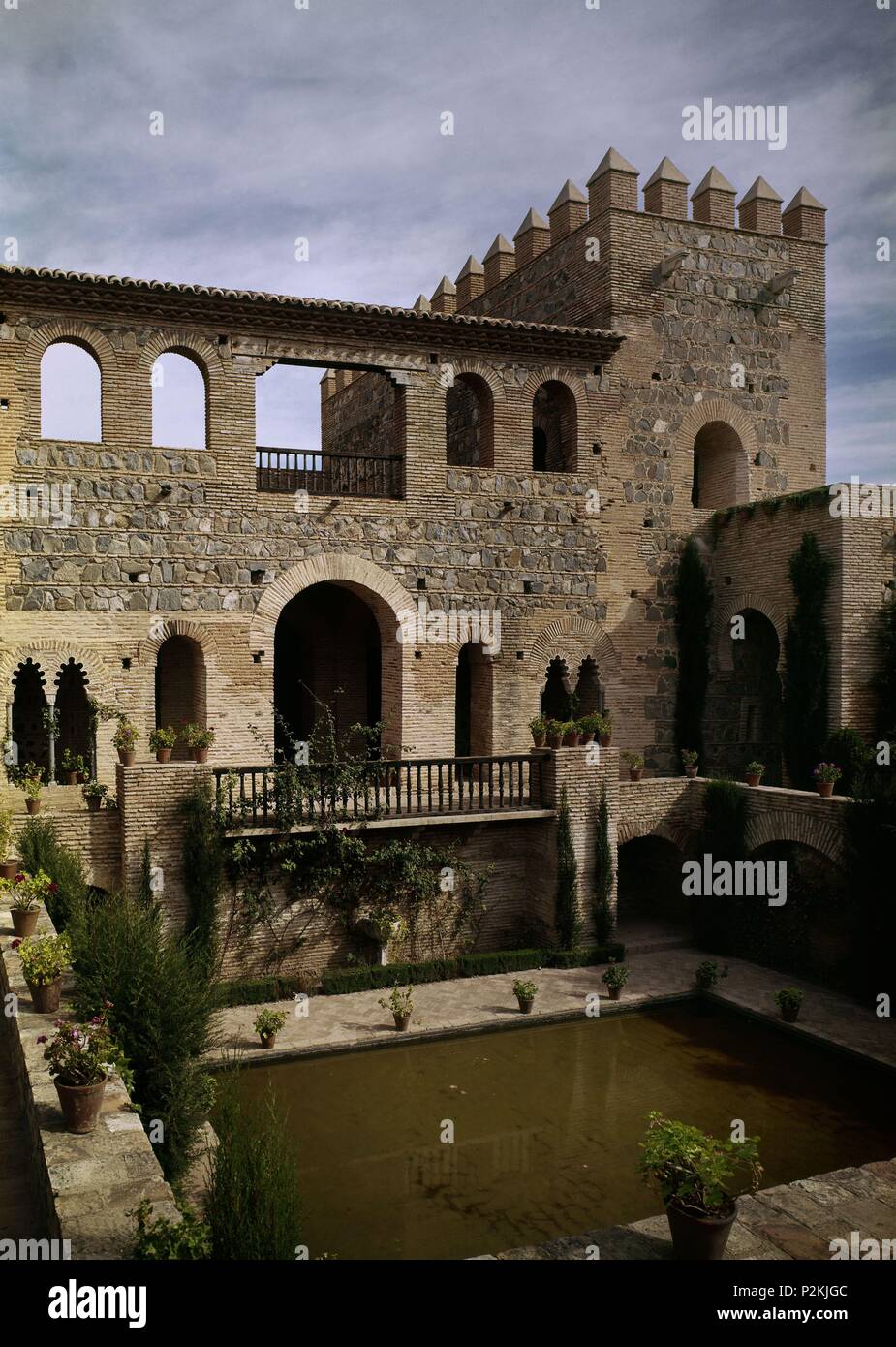 VISTA DEL PATIO DEL PALACIO DE GALIANA RECONSTRUIDO EN EL SIGLO XIV SOBRE EL PALACIO DE RECREO DEL REY TAIFA AL-MAMUN. Posizione: PALACIO DE GALIANA, Spagna. Foto Stock