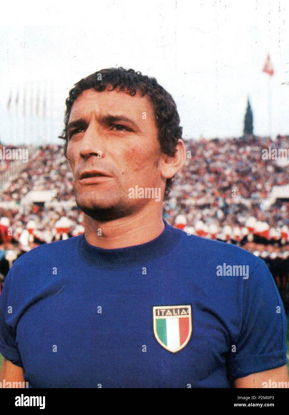 34 Gigi Riva con Team Italia in Roma (ca. Anni sessanta-70s) Foto Stock