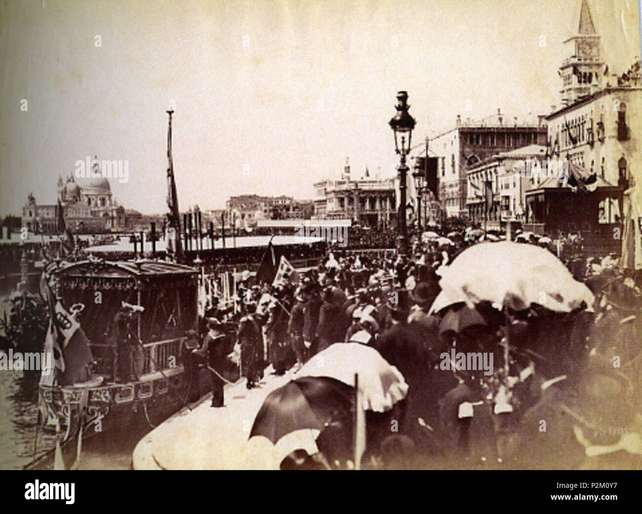 . Italiano: Le ceneri di Daniele Manin (1804-1857) ritornano a Venezia il 22 marzo 1868 . Il 22 marzo 1868. 31 sconosciuto Funerale di Daniele Manin (1868) - 01 Foto Stock