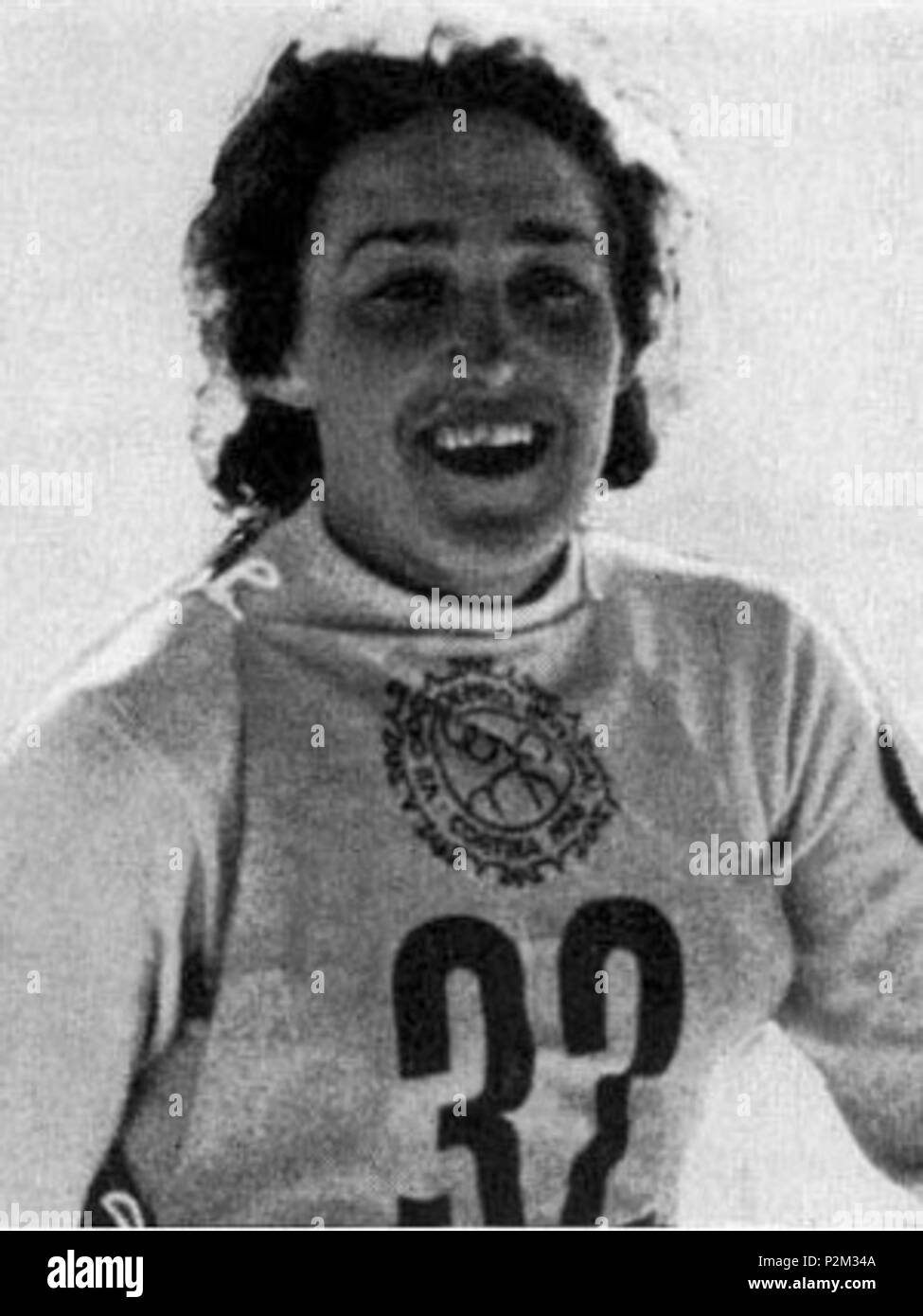 . Repubbliche fondista Kozyreva Lyubov vincitore del ladies cross-country 10 km al 1956 Olimpiadi invernali di Cortina, Italia . Il 28 gennaio 1956. Italiano Comitato Olimpico 51 Lyubov Kozyreva Cortina 1956 Foto Stock