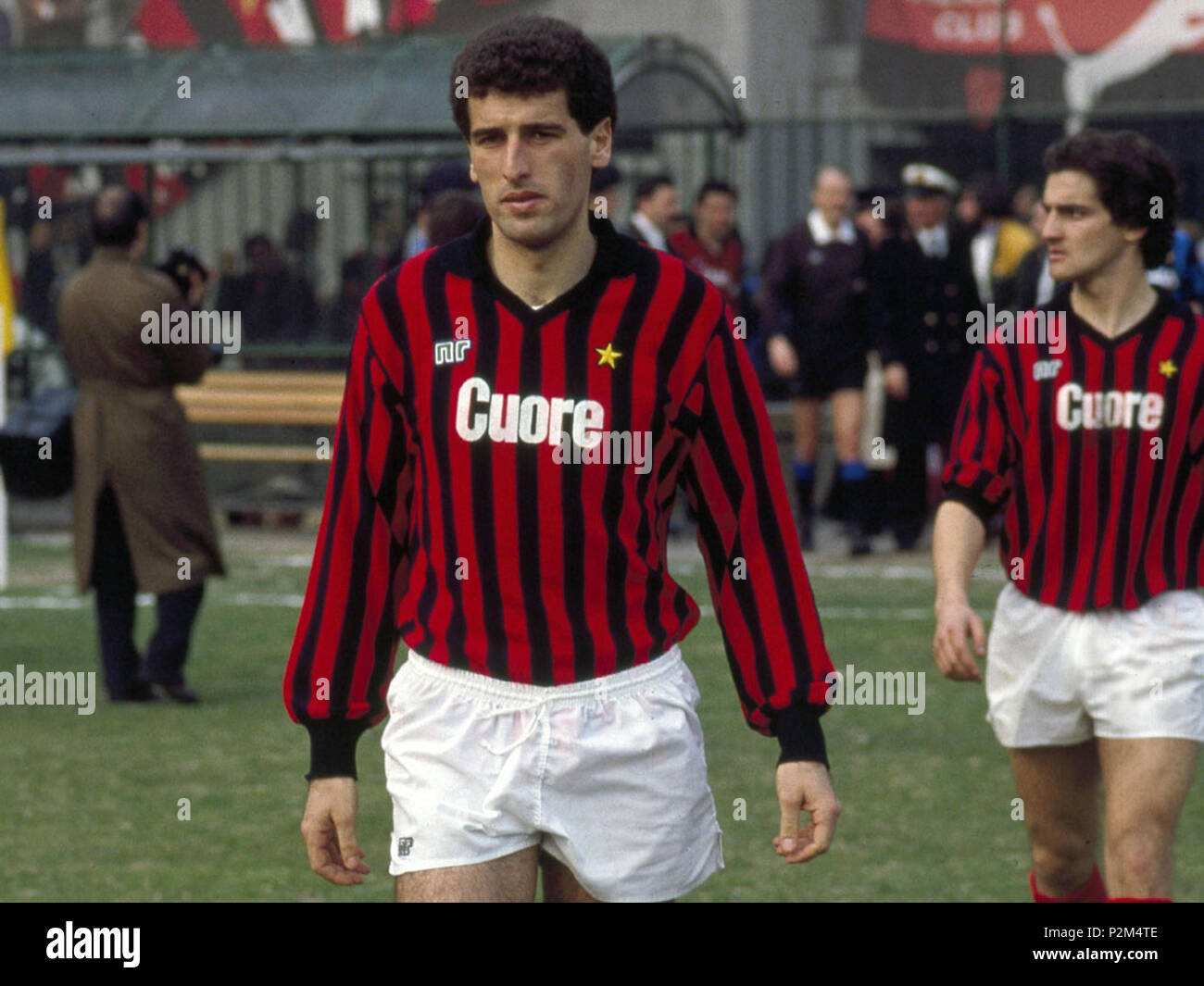 . Italiano: Tassotti, Mauro Milano . Questo file è privo di informazioni sull'autore. 55 Mauro Tassotti Milano 1983-1984 Foto Stock