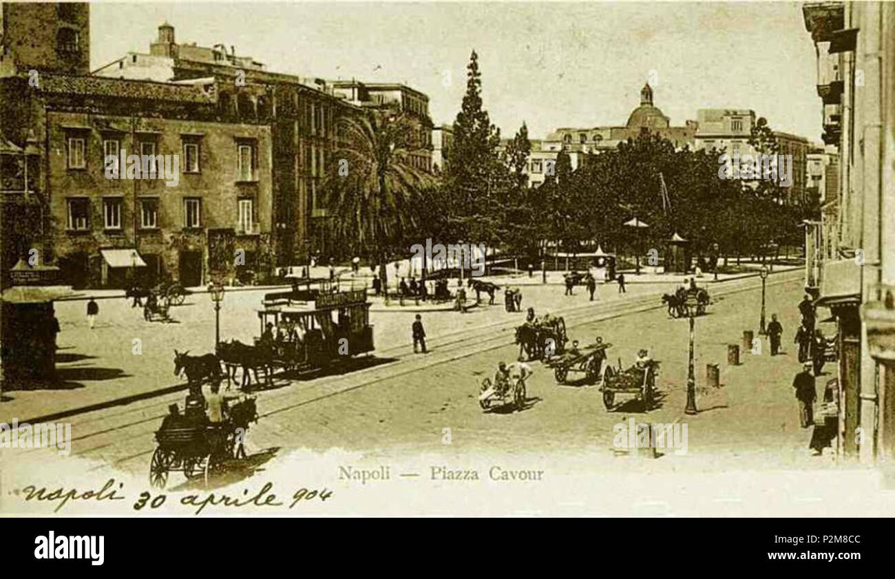 . Italiano: 'Napoli - Piazza Cavour". Cartolina. Autore sconosciuto. prima del 1904. Unknown 61 Napoli, Piazza Cavour 6 Foto Stock