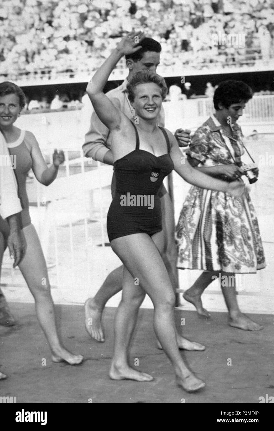 41 Ingrid Krämer 1960 Olimpiadi Foto Stock