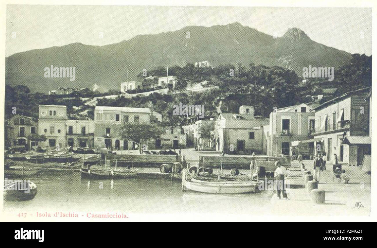 . Italiano: "Isola d'Ischia - Casamicciola". Cartolina. Autore sconosciuto. Catalogo n° 417. prima del 1903. 41 sconosciuto Ischia, Casamicciola 1 Foto Stock
