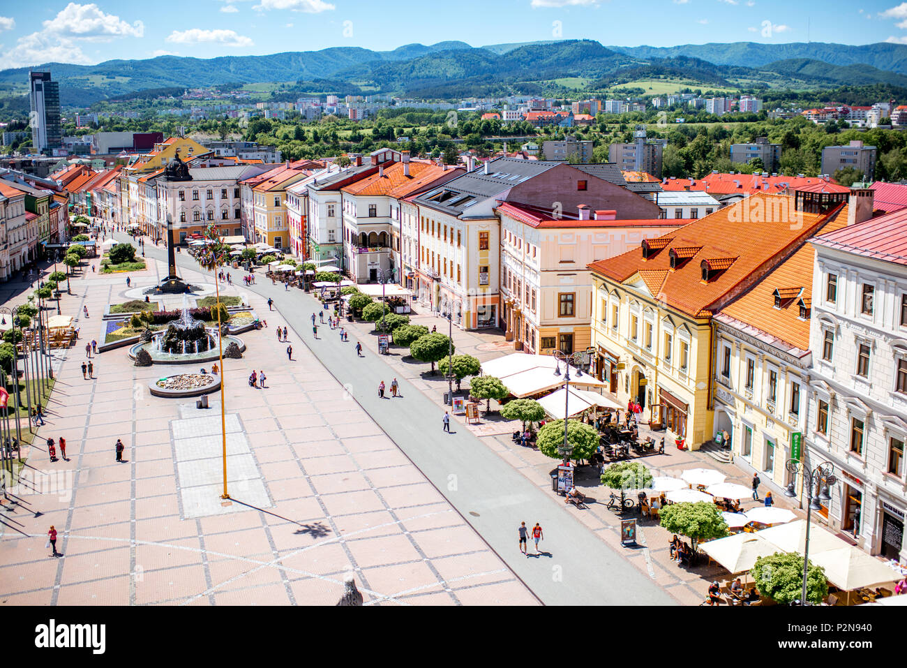 Banska Bystrica vecchio centro della città Foto Stock