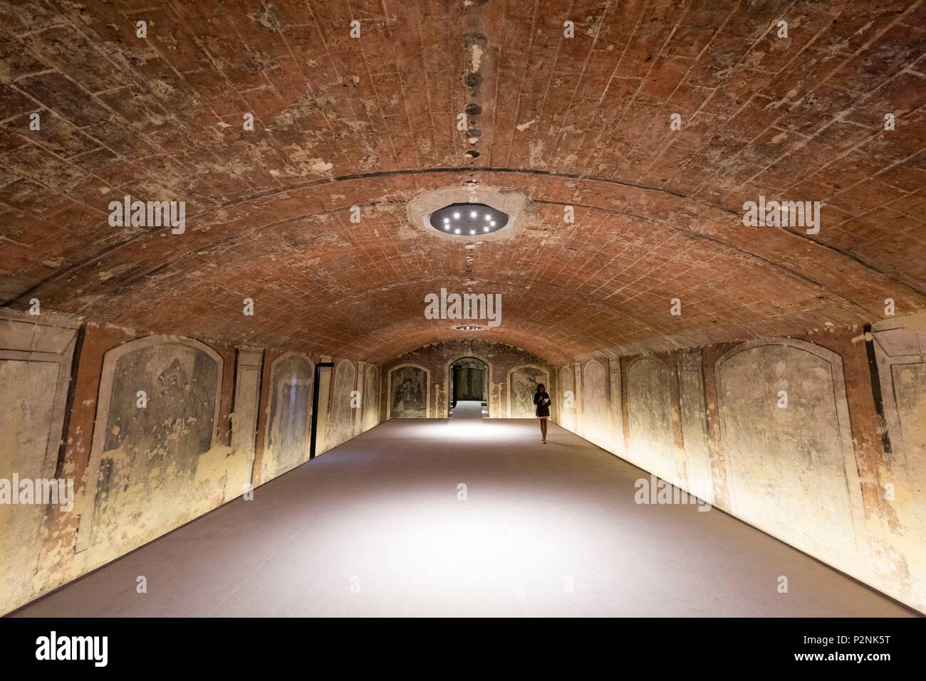 Francia, Pas de Calais, Boulogne sur Mer, Nostra Signora dell Immacolata Concezione Basilica edificata tra il 1827 e il 1866, la cripta più grande in Francia, contiene le vestigia del III secolo Foto Stock