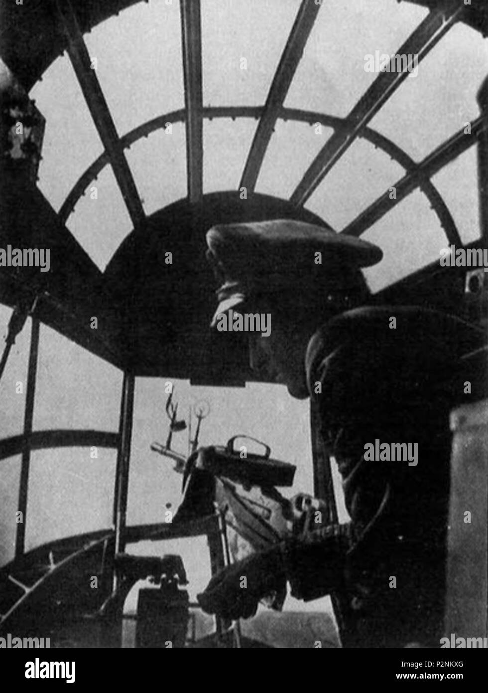 80 Savoia Marchetti SM.79 B postazione mitragliere Foto Stock