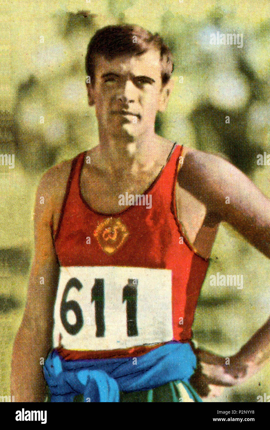. CAMPIONI DELLO SPORT 1970/1971-n. 37 - SANEJEV - ATLETICA LEGGERA . 1968. Unknown 92 Viktor Saneyev 1968 Foto Stock