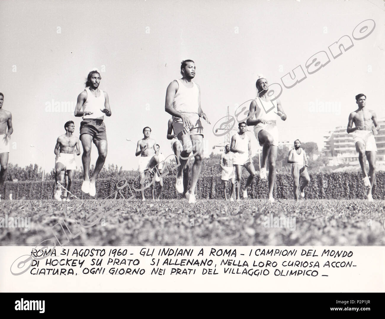 . Indian squadra di hockey, 1960 Olimpiadi . 1960. 41 sconosciuto indiano squadra di hockey 1960 Olimpiadi Foto Stock