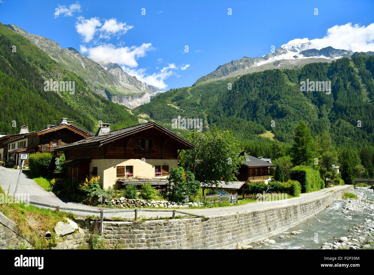Francia, Haute Savoie, Chamonix Mont Blanc, argentiere Foto Stock