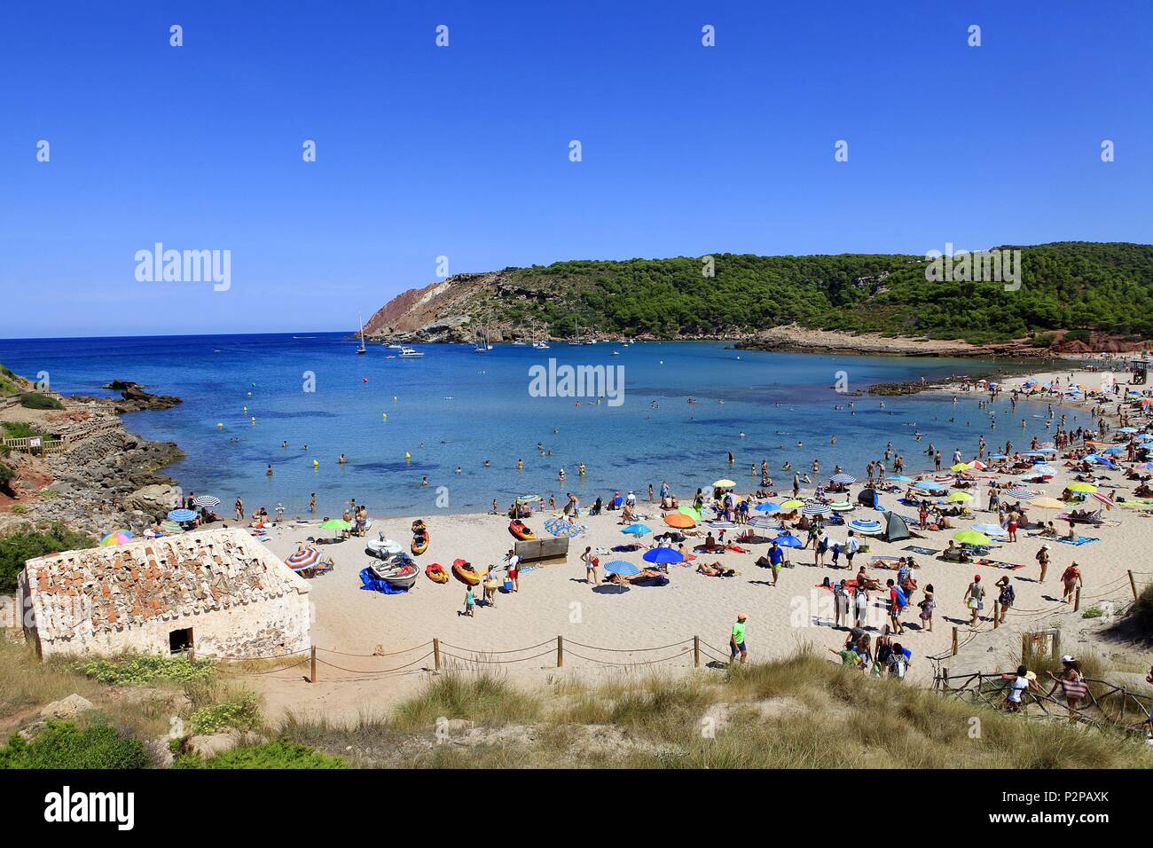 Spagna, Baleares, Menorca, Cavalleria, Cala del Pilar Foto Stock