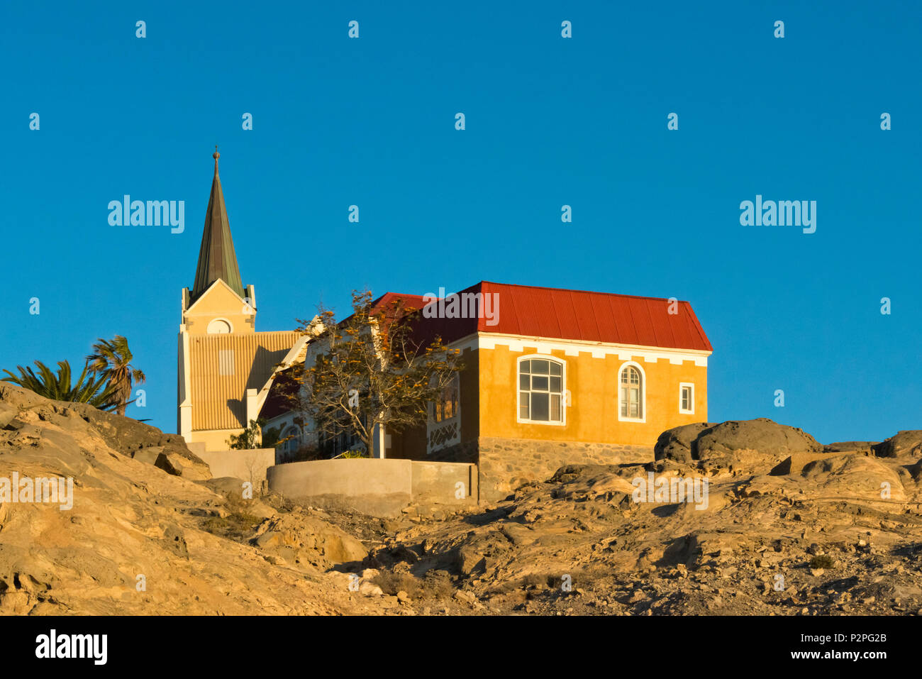 La Chiesa tedesca, Luderitz, Karas Regione, Namibia Foto Stock