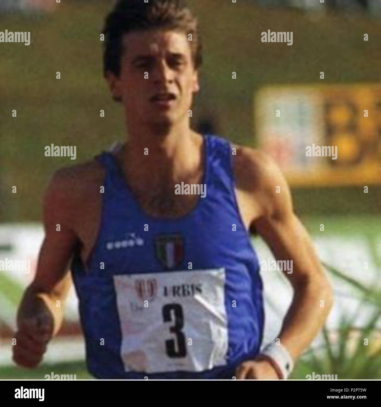 . Stefano Mei in una gara in Italia nel 1990 . 1990. 85 sconosciuto Stefano mei 1990 Foto Stock