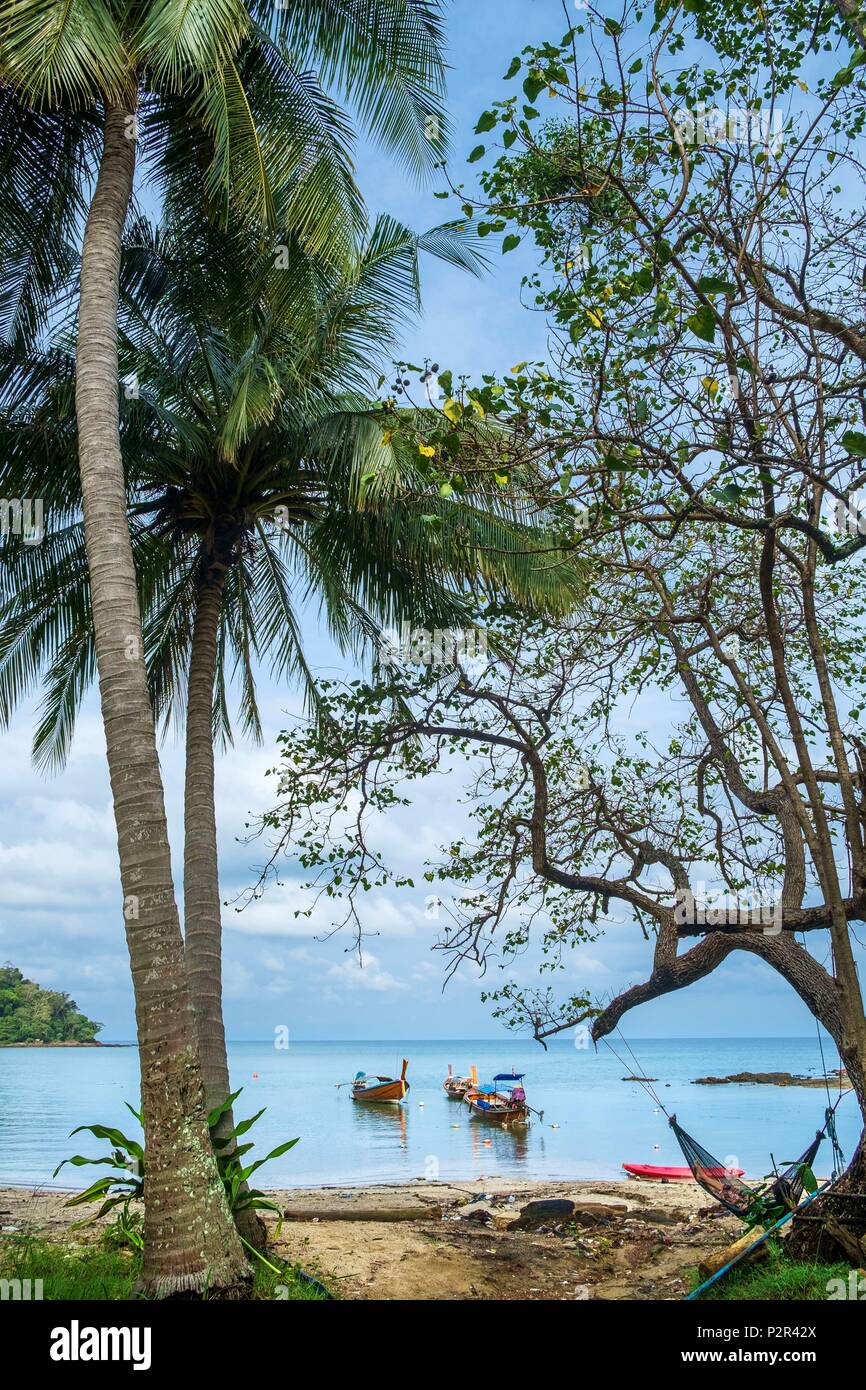 Thailandia, provincia di Satun, Mu Ko Phetra il Parco Marino Nazionale, Ko Bulon Leh island, Panka Yai bay Foto Stock