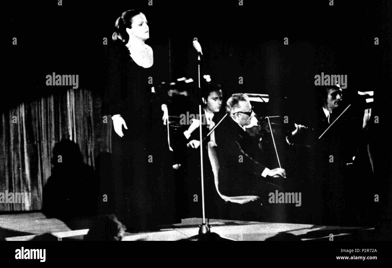. Cantante italiana Katia Ricciarelli a 'Omaggio a Rossini' . Marzo 1973. 45 sconosciuto Katia Ricciarelli 73 Foto Stock