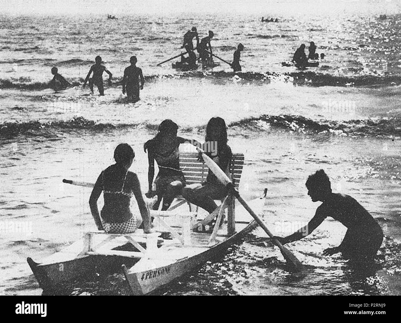 . Vacanze estive in Viareggio . Il 29 agosto 1970. Foto Moisio 91 Viareggio, 1970 Estate Foto Stock