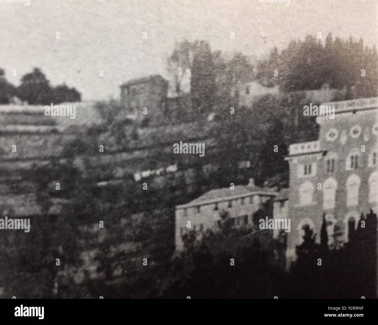 . Inglese: particolare della Villa di Madre Cabrini Genova visto da Corso Paganini 1890s . Il 30 gennaio 2018, 18:57:20. E. il ferro (antico nome del fotografo manoscritta su le foto di grandi dimensioni) 22 Dettaglio Villa Madre Cabrini Genova vista da Corso Paganini anni 1890 Foto Stock