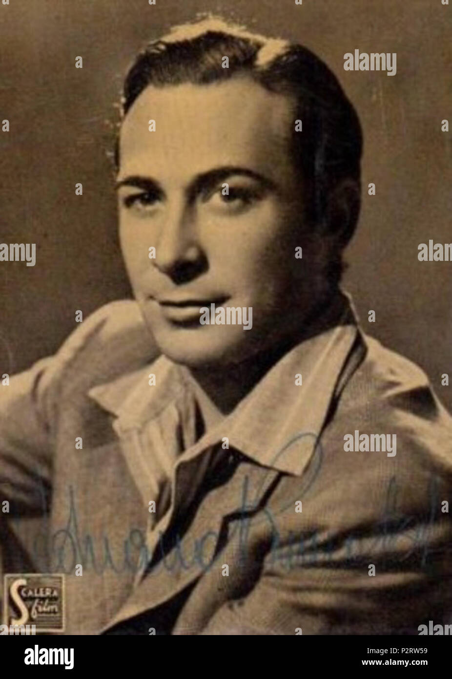 . Italiano: L'attore Adriano Rimoldi Cartolina Scalera film anni '40 . 23 gennaio 2012 (originale data di caricamento). L'originale uploader è stato Catenaccio a italiano . 4 Adriano Rimoldi Foto Stock