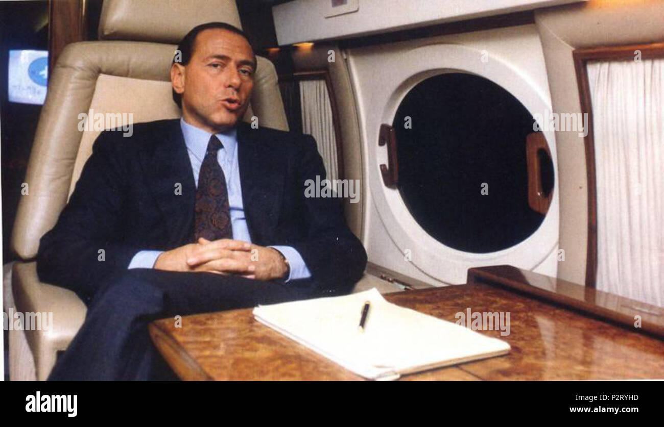 . Inglese: Silvio Berlusconi . Il 4 luglio 2015. 11 sconosciuto Berlusconi anni 80 Foto Stock