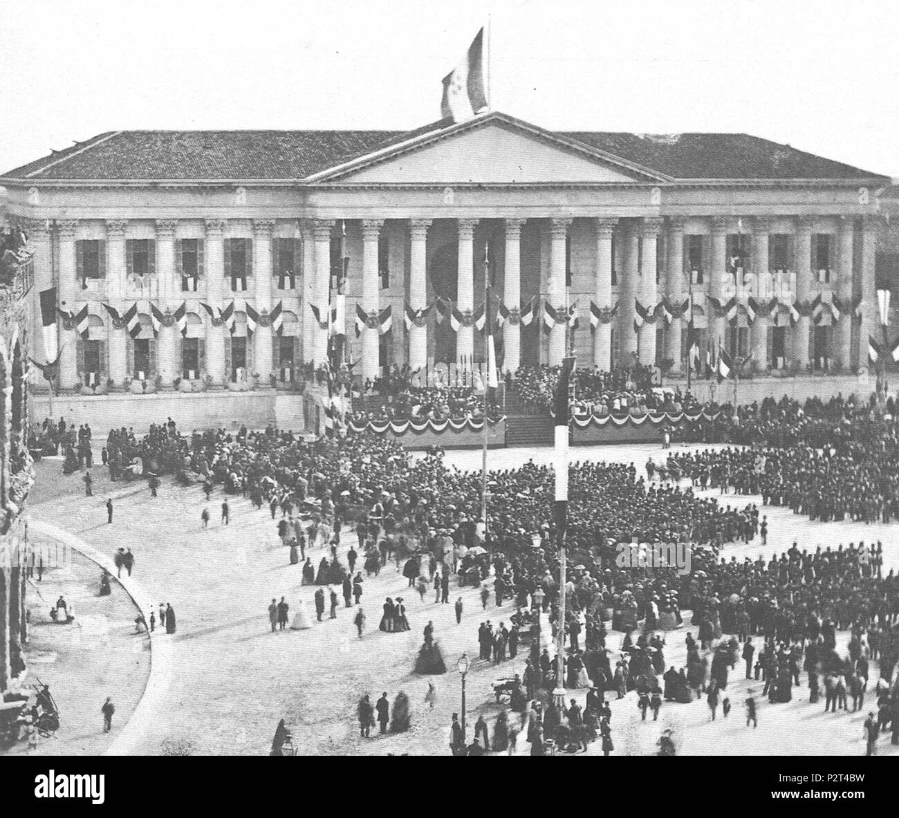 . Italiano: Consegna delle bandiere e giuramento a Verona in occasione dell'anniversario dell'entrate delle truppe italiane in città. Il 16 ottobre 1867. 9 maggio 2010 (originale data di caricamento). L'originale uploader era Adert in Italiano . 7 AnniversarioEntrataTruppeItalianeVerona Foto Stock