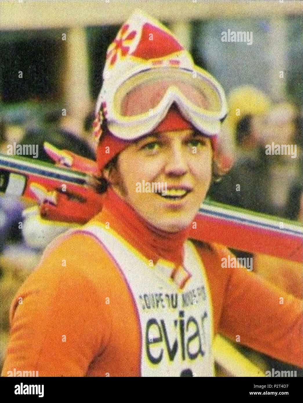 . SPORT VEDETTES-PANINI 1974-Figurina n.225- ZWILLING- AUSTRIA-SPORT INVERNALI-rec . 1974 o versioni precedenti. Panini 21 David Zwilling Foto Stock