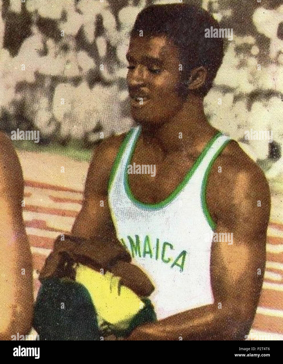. MUNCHEN/MONACO '72-PANINI-Figurina n.63- QUARRIE-JAMAICA-ATLETICA-recuperata . circa 1972 o versioni precedenti. Panini 23 Don Quarrie Foto Stock