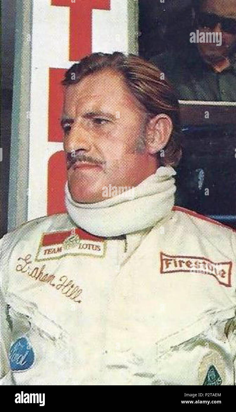 . Français : Graham Hill en 1969 . 22 novembre 2016, 13:19:59. Unknown 37 Graham Hill en 1969 Foto Stock