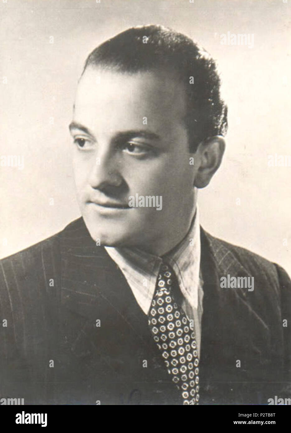 . Cartolina di pubblicità di Gianni Ravera, cantante italiana, imprenditore, organizzatore di festival e record producer. 1940s. Unknown 34 Gianni Ravera anni 40 Foto Stock