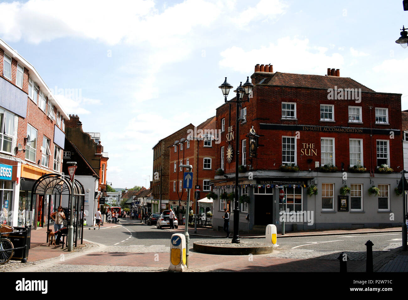 Storica città mercato di godalming in surry county uk giugno 2018 Foto Stock
