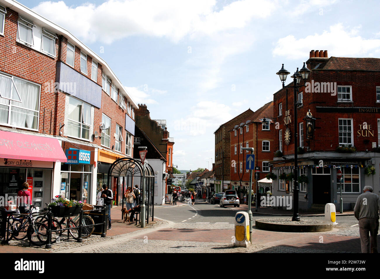 Storica città mercato di godalming in surry county uk giugno 2018 Foto Stock