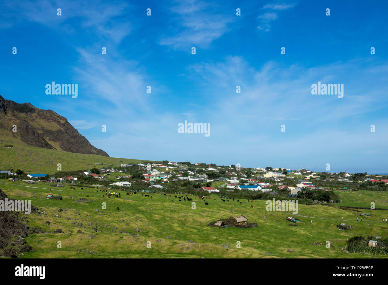 Tristan da Cunha, i territori britannici d'Oltremare, Sud Atlantico Foto Stock