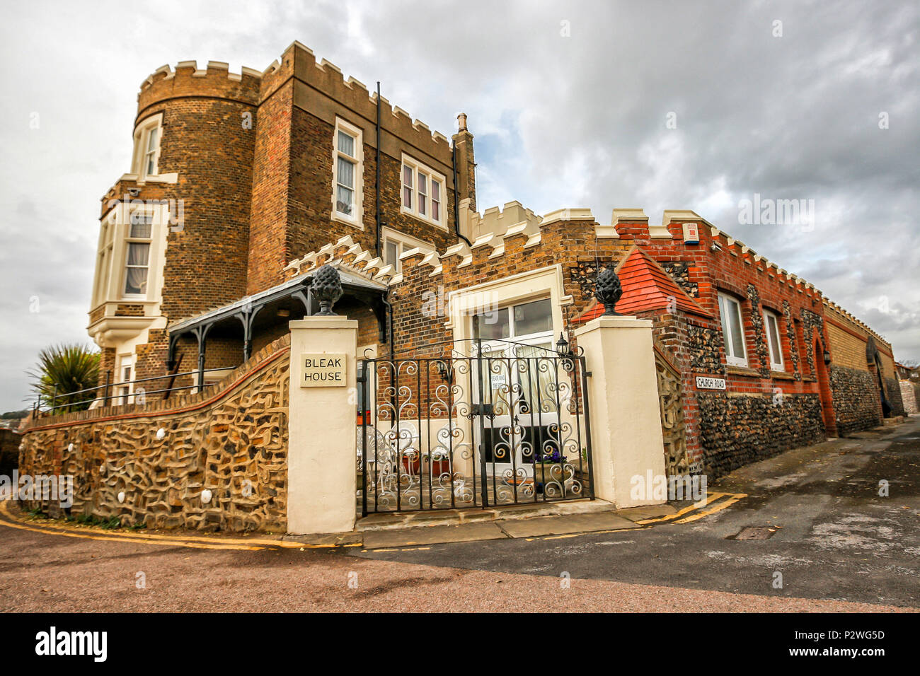Bleak House, BROADSTAIRS KENT, Inghilterra. Credeva di essere l'ex casa di Charles Dickens Foto Stock