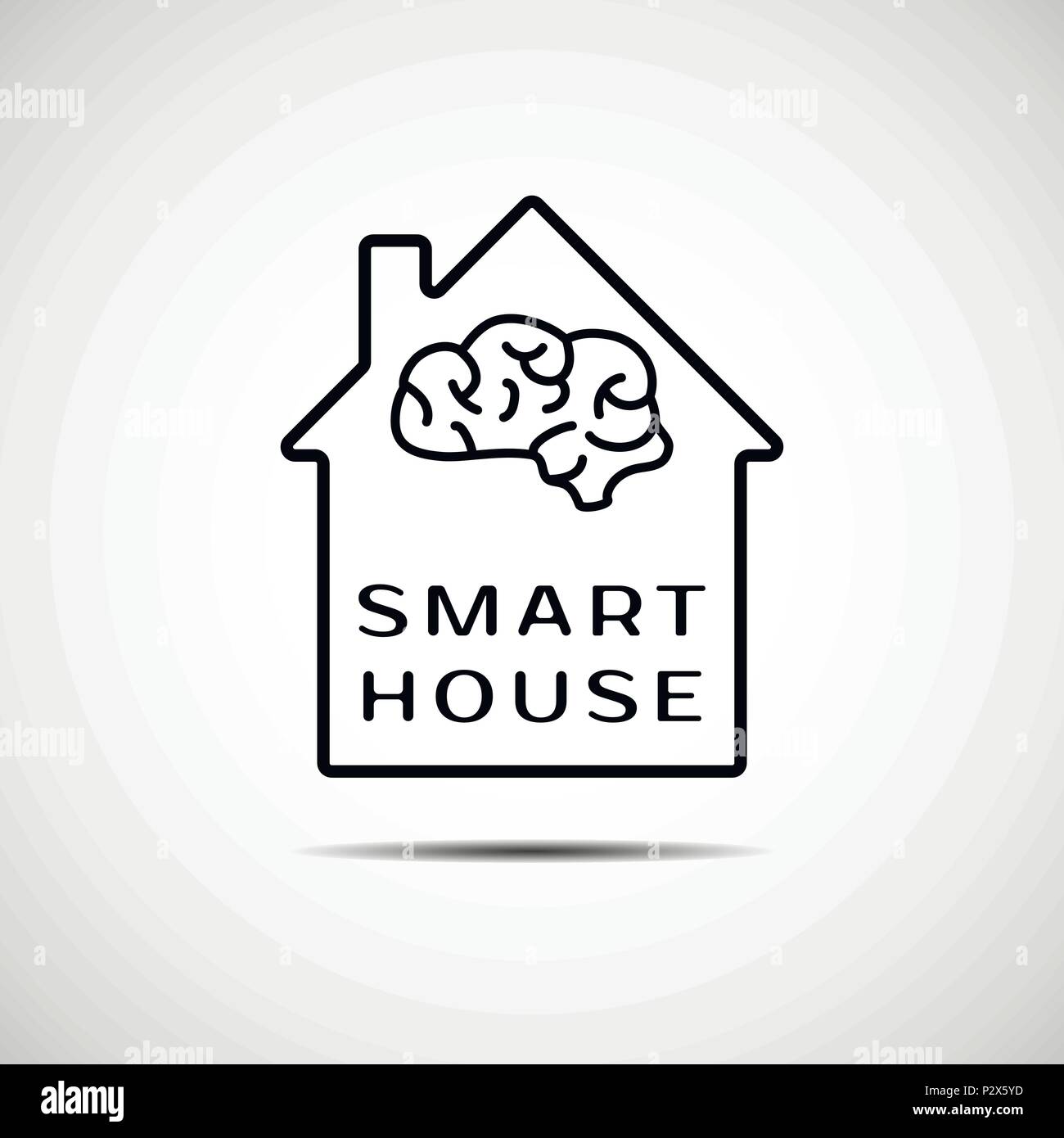 Smart icona di casa. Illustrazione Vettoriale Illustrazione Vettoriale