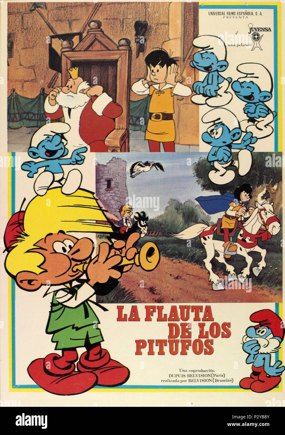 Pellicola originale titolo: LA FLUTE A SIX SCHTROUMPFS. Titolo italiano: I Puffi E IL FLAUTO MAGICO. Regista: EDDIE LATESTE. Anno: 1976. Credito: BELVISION / Album Foto Stock