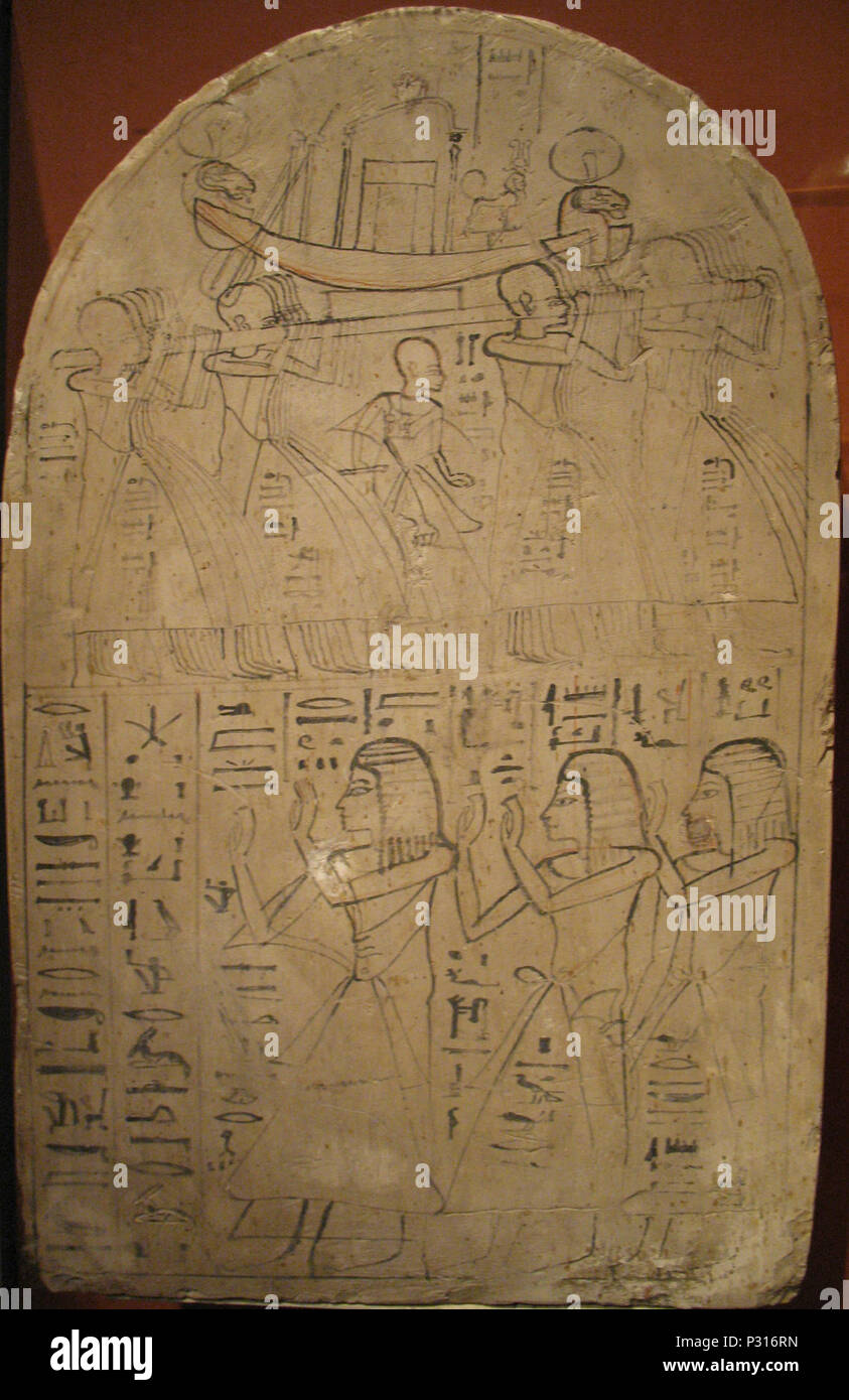 Stele -1292 im Auftrag zweier Schreiber und eines Handwerkers anagoria Foto Stock