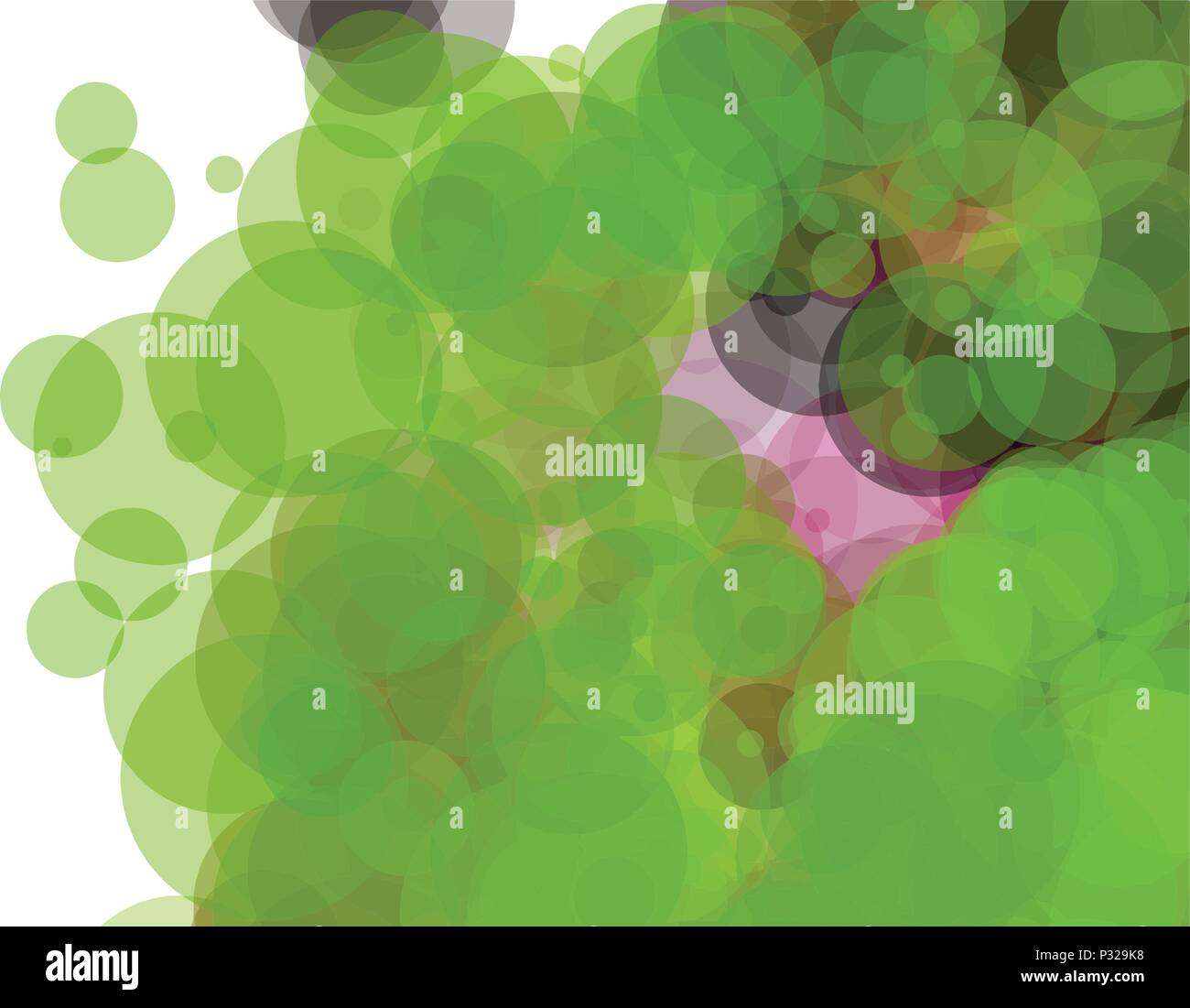 Di colore verde e rosa bolle, grunge vettore di fondo. Spruzzi di inchiostro, Blot, degli spot. Acquerello gli spruzzi di vernice pattern, fluido Macchie Macchie di sfondo Illustrazione Vettoriale