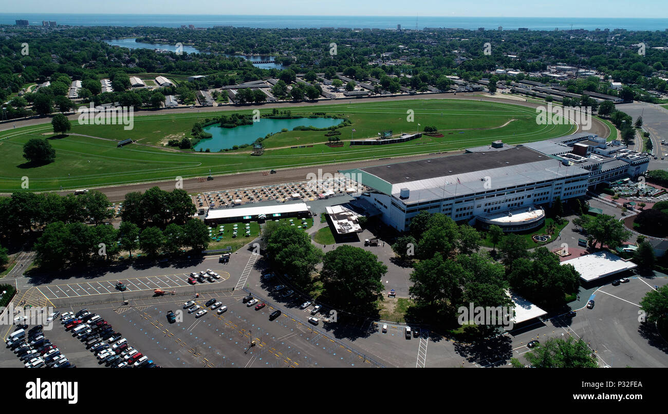 Vista aerea del Monmouth Park Racetrack and Sports book Foto Stock