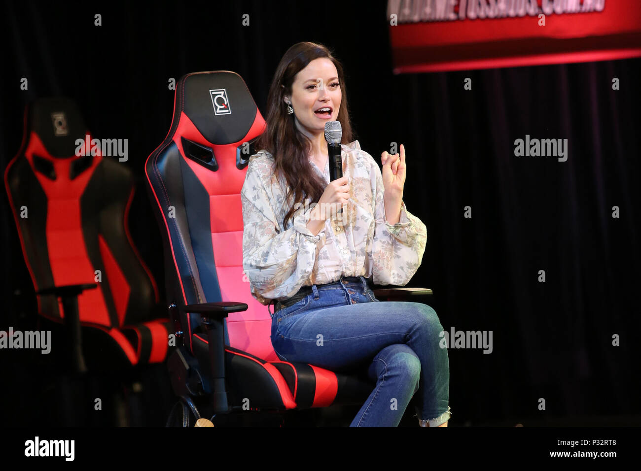 Sydney, NSW, Australia. 17 Giugno, 2018. Actrice americano estate Glau assiste Supanova Sydney 2018 Credit: Christopher Khoury/stampa Australiana/ZUMA filo/Alamy Live News Foto Stock