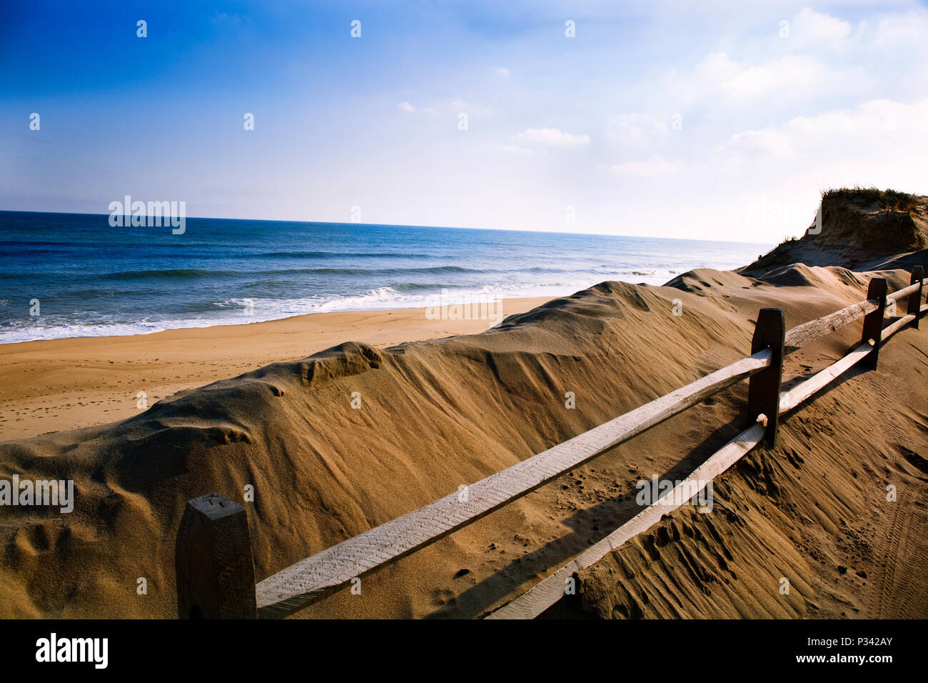 Sulla spiaggia di Cape Cod Wellfleet, MA. Foto Stock