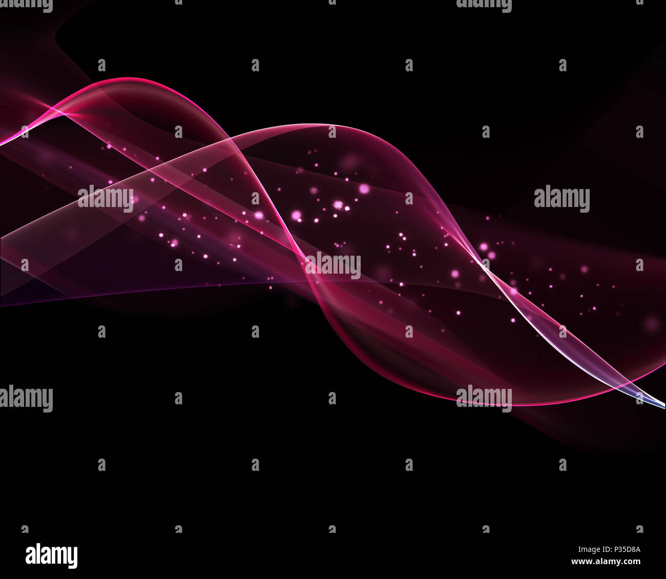 Abstract sfondo con brillantini e linee fluide Foto Stock