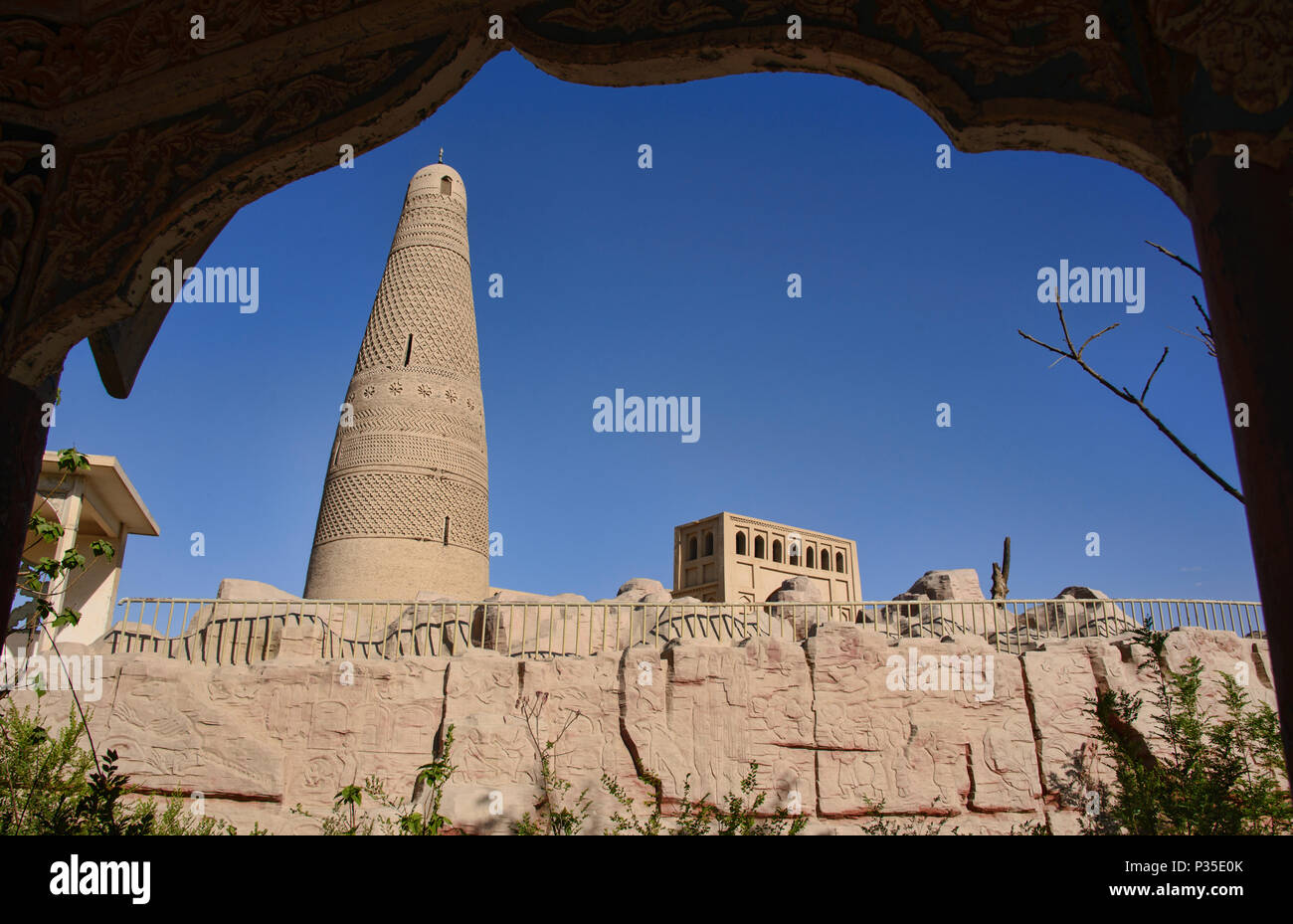 Emin minareto, Turpan, Xinjiang, Cina Foto Stock