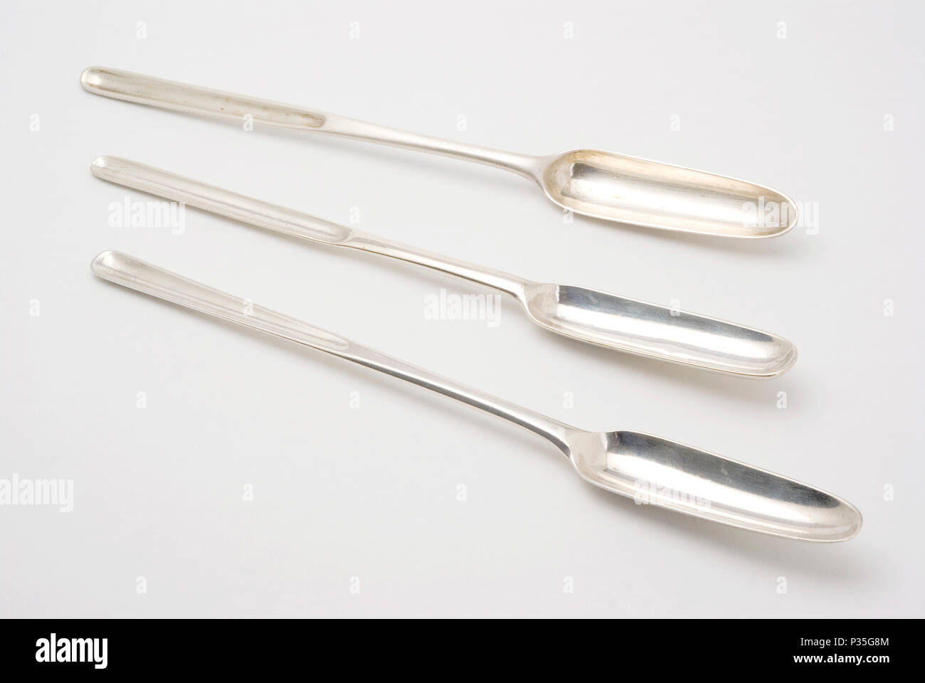 Argento antico i convogliatori di midollo Foto Stock