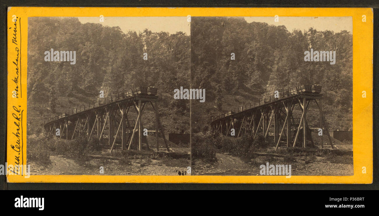 70 le miniere di carbone del Westmoreland Coal Co., Spring Hill, in prossimità della parete stazione, da Robert N. Dennis raccolta di vista stereoscopica Foto Stock