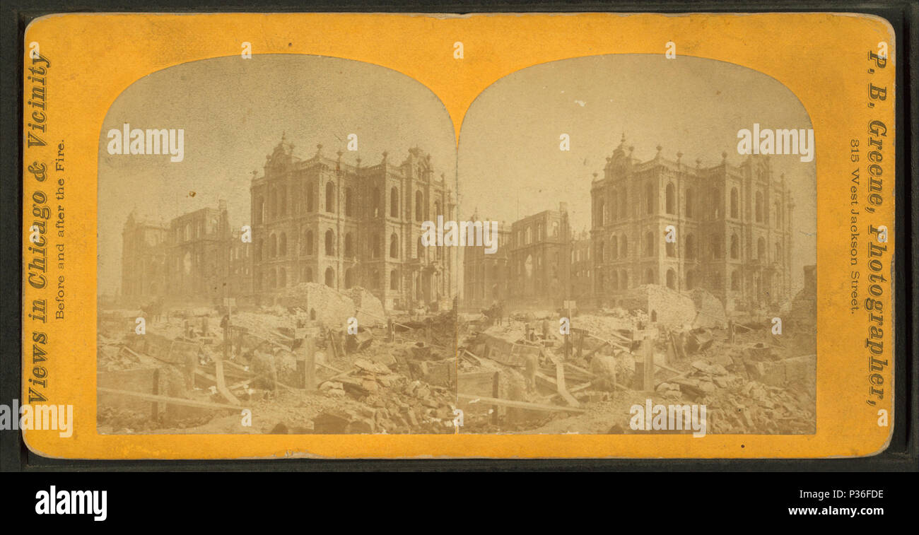 . Casa Corte. Titolo alternativo: viste in Chicago & Vicinanze prima e dopo l'incendio. Copertura: 1871. Fonte Imprint: Chicago, Ill. ; P.B. Greene, 1871.. Elemento digitale pubblicata 6-16-2005; aggiornato 2-12-2009. 78 Casa Corte, da P. B. Greene 2 Foto Stock