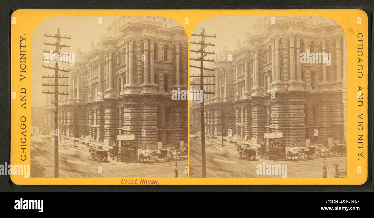 . Casa Corte. Titolo alternativo: Chicago e dintorni. Copertura: 1865?-1885?. Fonte Imprint: 1865?-1885?. Elemento digitale pubblicata 3-9-2006; aggiornato 2-12-2009. 78 Casa Corte, da Robert N. Dennis raccolta di vista stereoscopica 2 Foto Stock