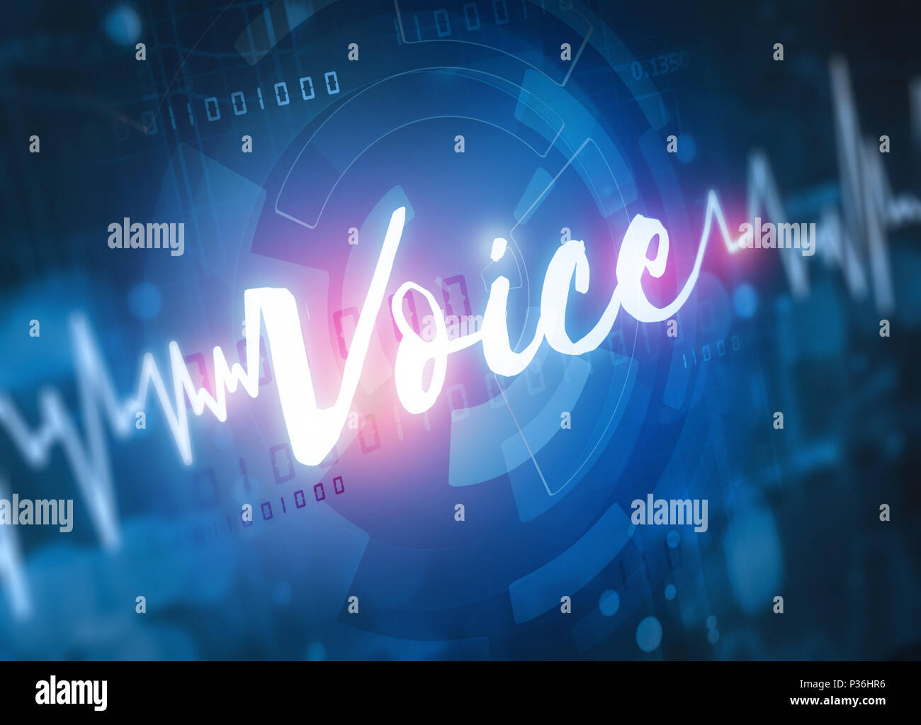 Tecnologia di riconoscimento vocale Foto Stock