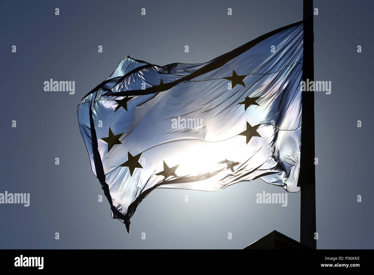 Berlino, Germania, la bandiera europea Foto Stock