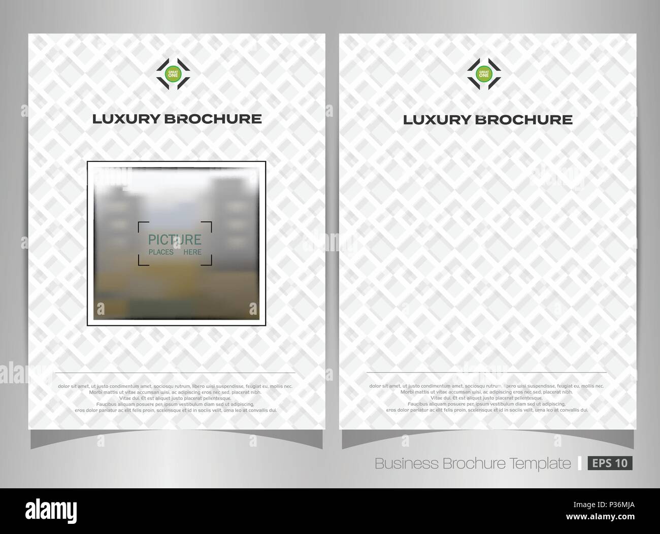 Abstract di lusso quadrato bianco modello brochure, illustrazione eps vettoriali10 Illustrazione Vettoriale