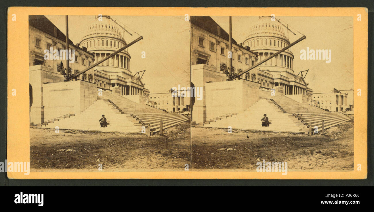 . Oriente anteriore del Campidoglio, dalla nuova casa di rappresentanti. Creato: 1860-1880. Copertura: 1860-1880. Fonte impronta: 1860?-1880?. Elemento digitale pubblicata 1-25-2006; aggiornato 2-13-2009. 90 East anteriore del Campidoglio, dalla nuova casa di rappresentanti, da E. &AMP; H.T. Anthony (Azienda) Foto Stock