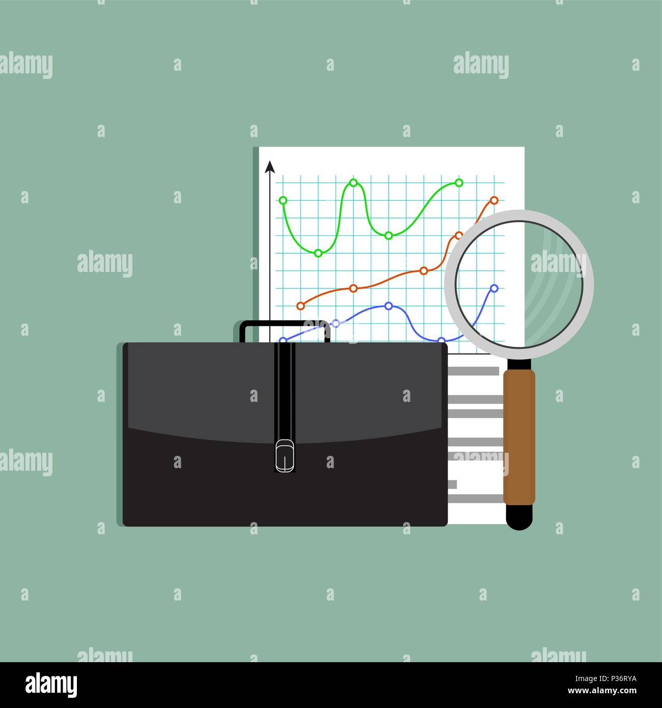 Analisi del portafoglio di exchange. Analisi degli investimenti aziendali grafico, gestione analisi. Illustrazione Vettoriale Illustrazione Vettoriale